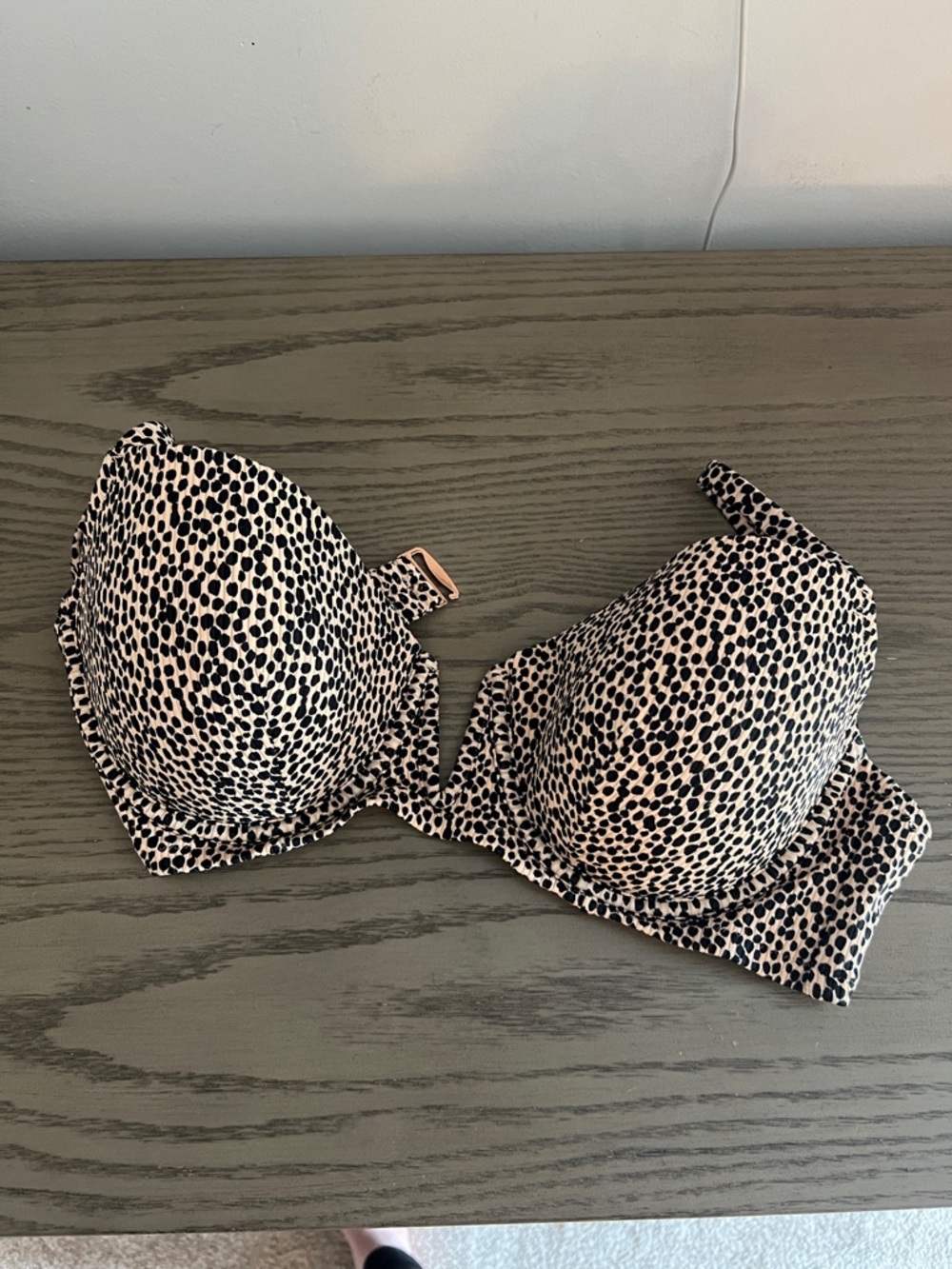 36 DD Leopard Print Push-Up bikini top